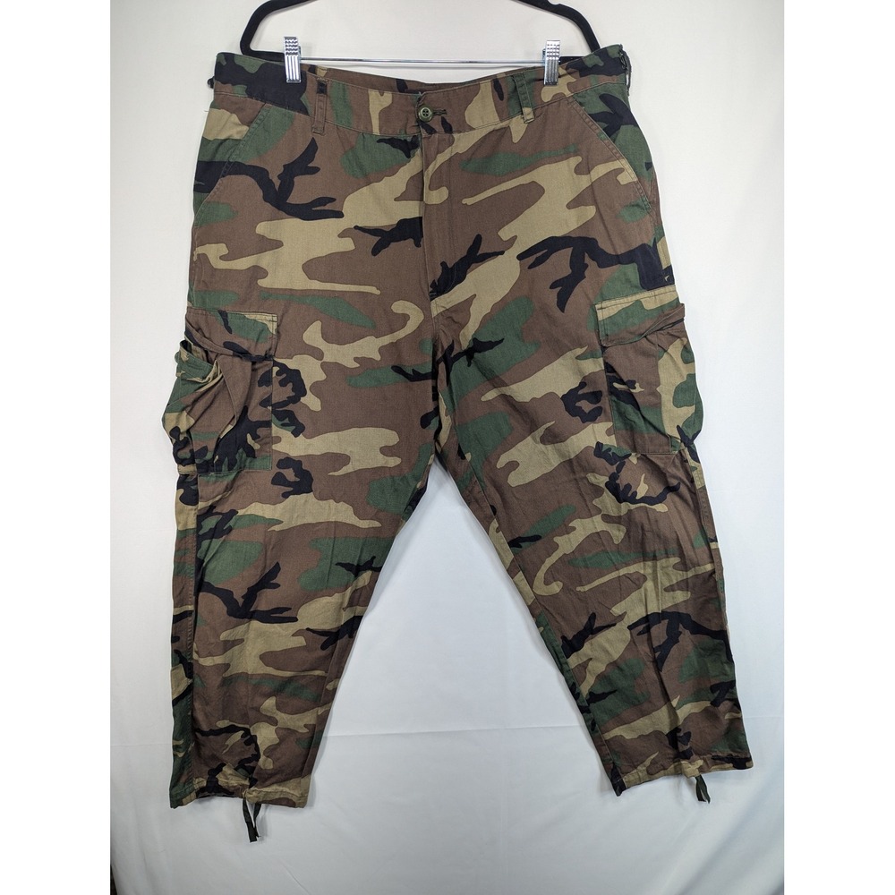Men's Camo Cargo Pants - Woodland Oversized Utility